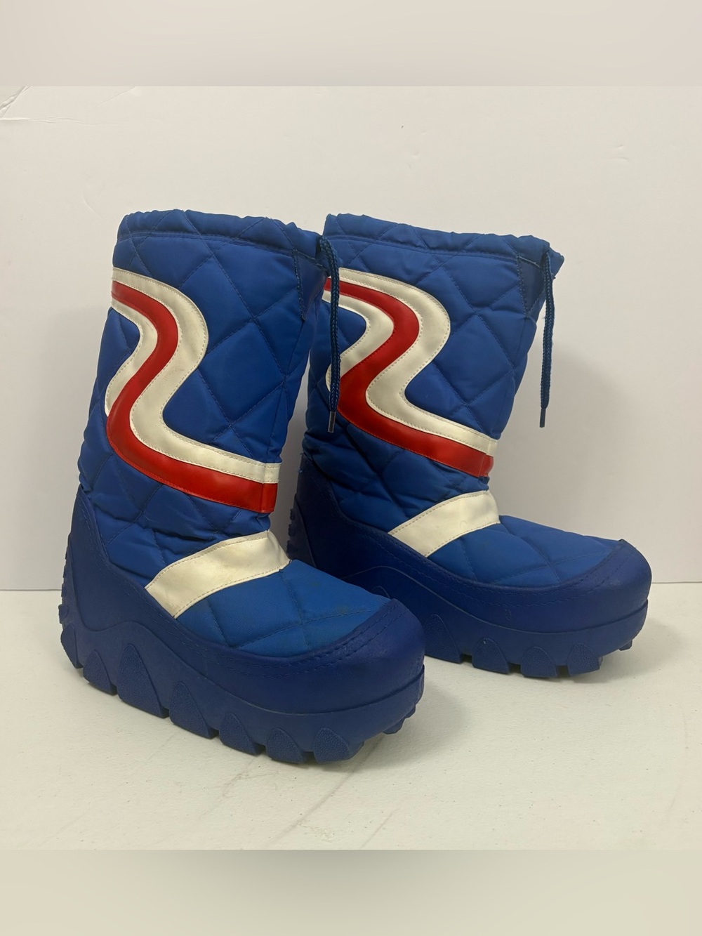 Vintage 80s Moon Boots Snow Outdoor Retro Red White Blue Napoleon Men’s Size M